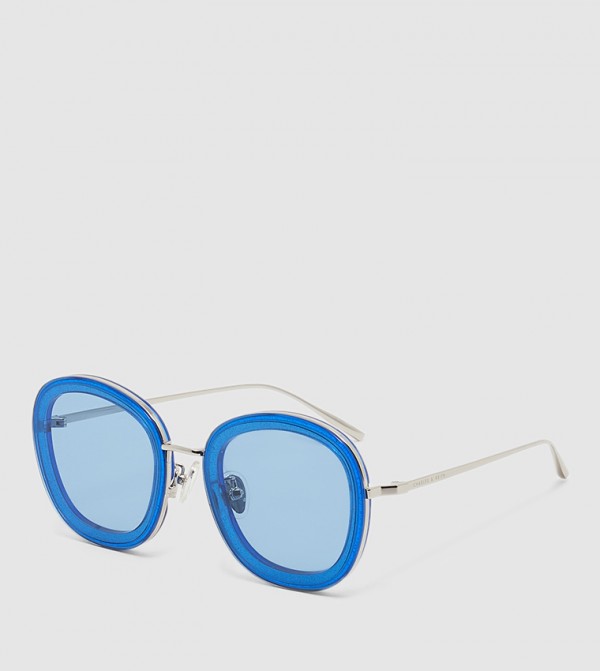 Charles & Keith  Trending Acc 2025 - Blue Retro Sunglasses