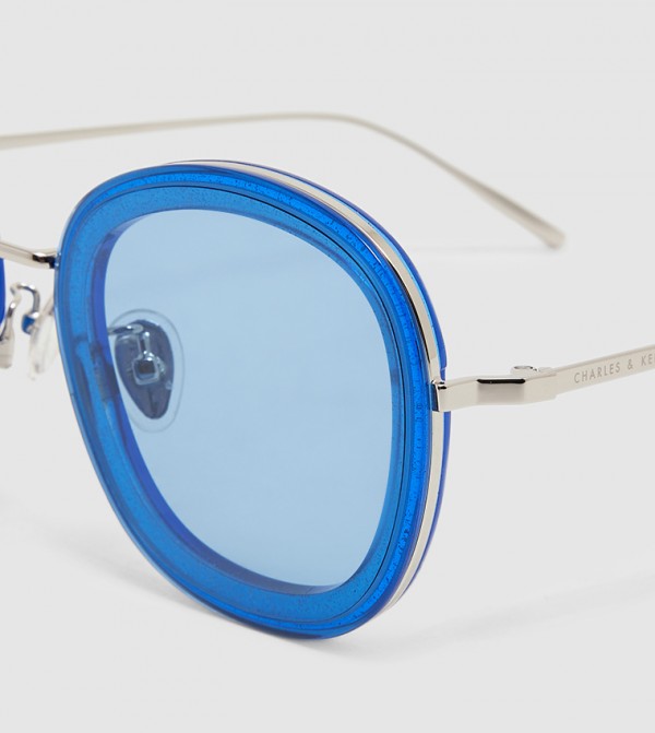 Charles & Keith  Trending Acc 2025 - Blue Retro Sunglasses