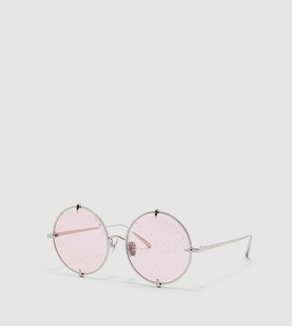 Charles & Keith - Pink Round Sunglasses