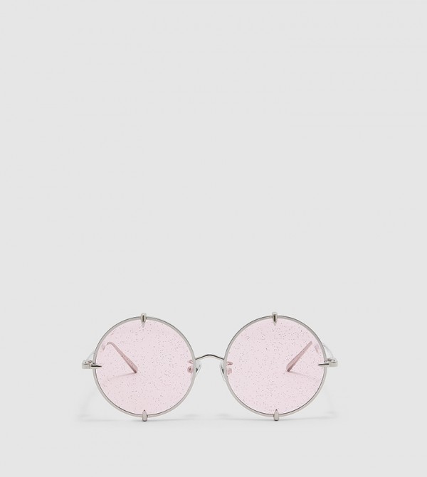 Charles & Keith - Pink Round Sunglasses