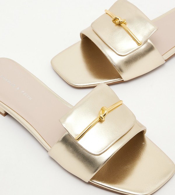 Charles & Keith Charles & Keith - Gold Flat Sandals