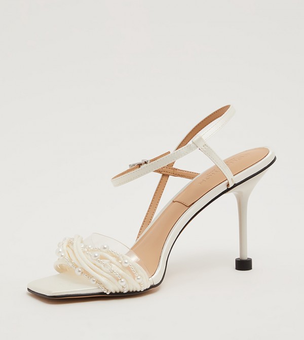 Charles & Keith Charles & Keith - White Heeled Sandals