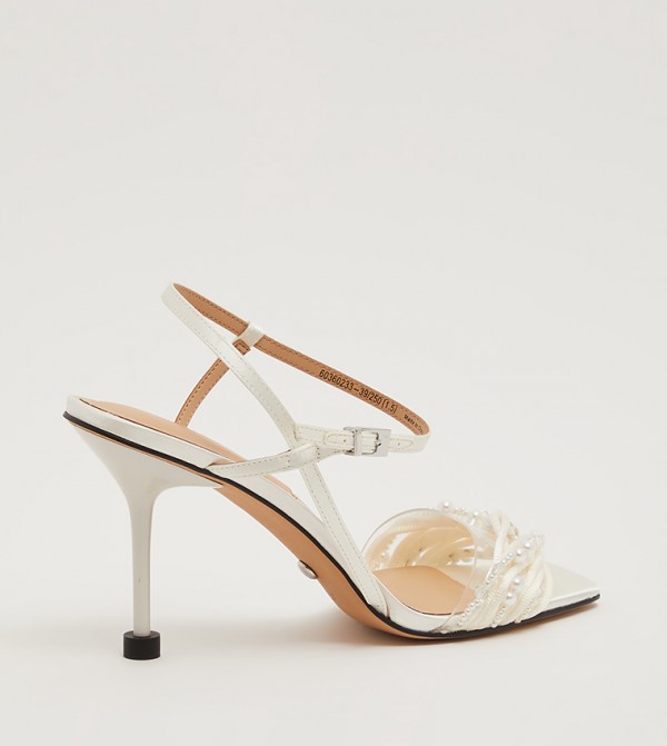 Charles & Keith Charles & Keith - White Heeled Sandals