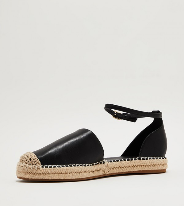Charles & Keith  kimono-denim-slipons - Black Mules