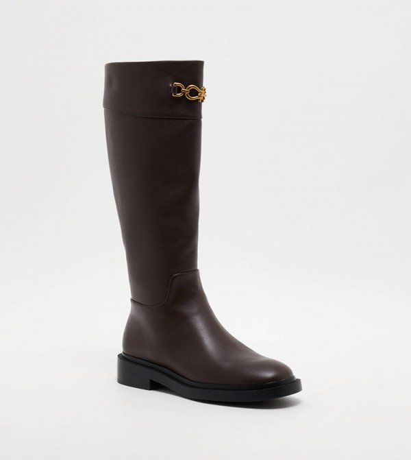 Charles & Keith  Boots - Brown Knee High Boots
