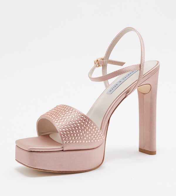 Charles & Keith  - Nude Heeled Sandals