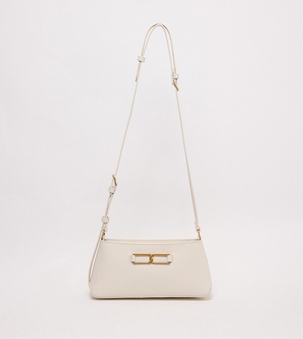 Charles & Keith Charles & Keith - Cream Cross Body Bags