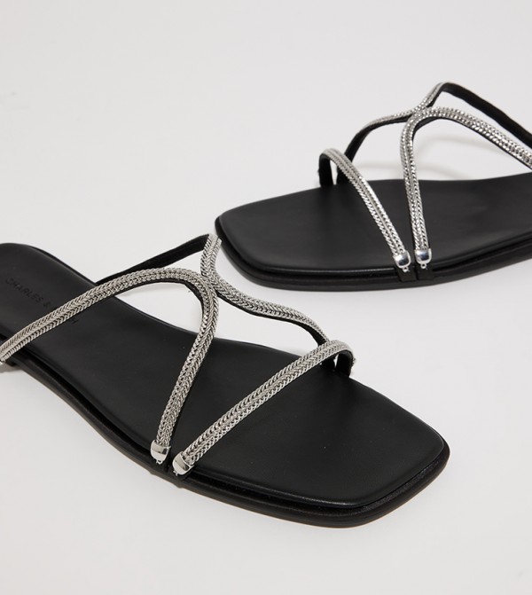 Charles & Keith Charles & Keith - Black Flat Sandals