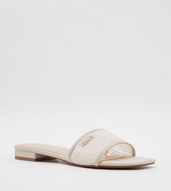 Charles & Keith Charles & Keith - Cream Flat Sandals