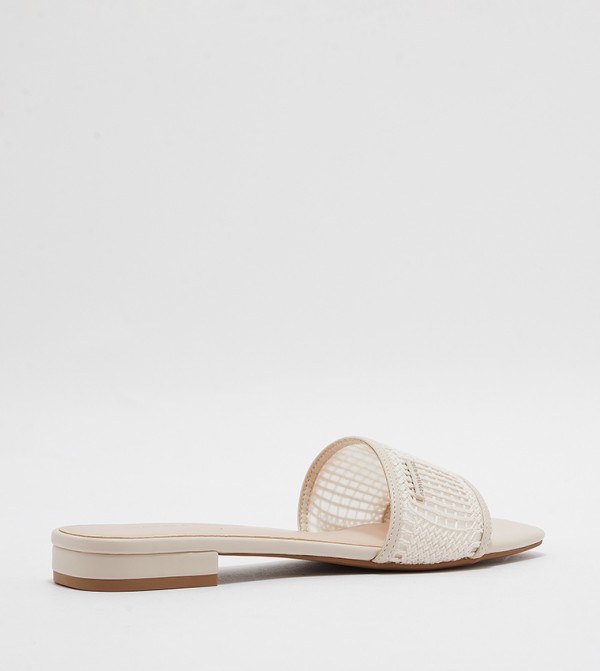 Charles & Keith Charles & Keith - Cream Flat Sandals