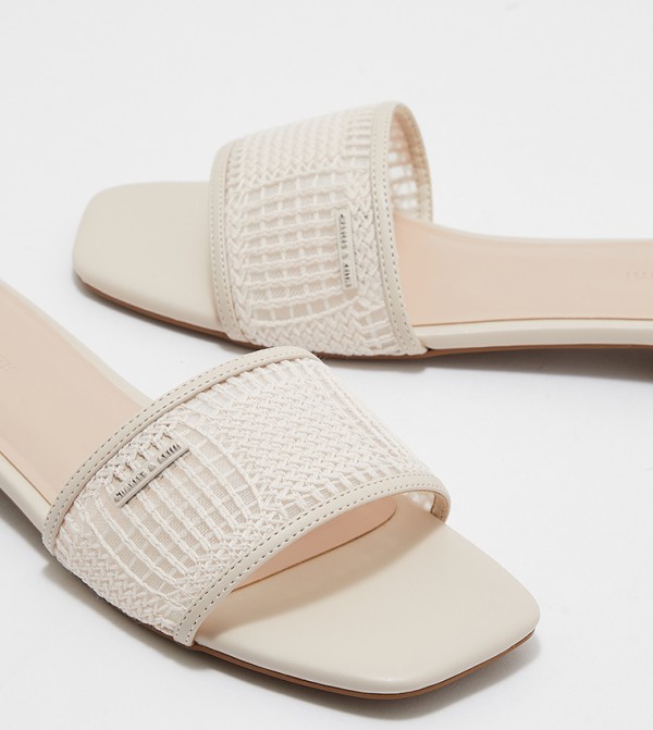 Charles & Keith Charles & Keith - Cream Flat Sandals