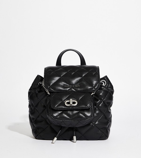 Charles & Keith Travel Bags - Black Backpacks