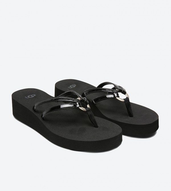 يو جي جي يو جي جي  - أسود أحذية كعب سميك