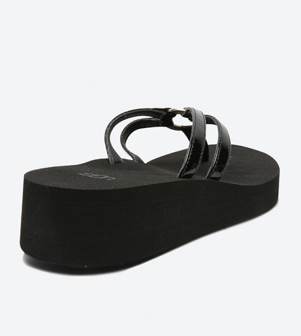 يو جي جي يو جي جي  - أسود أحذية كعب سميك