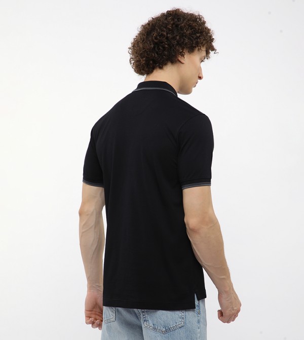 Beverly Hills Polo Club  T-Shirts - Black Polo T-shirts