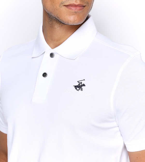Beverly Hills Polo Club  Polo T-Shirts - White Polo T-shirts