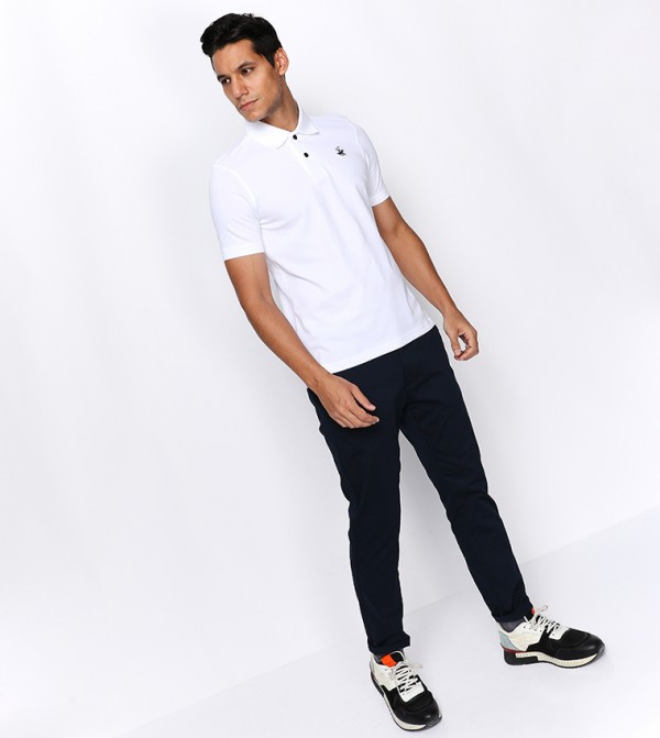 Beverly Hills Polo Club  Polo T-Shirts - White Polo T-shirts