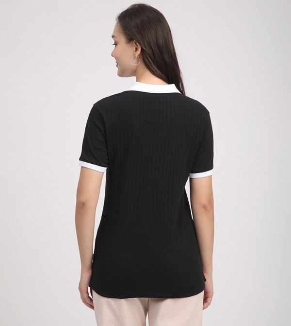 Beverly Hills Polo Club  T-Shirts - Black Polo T-shirts