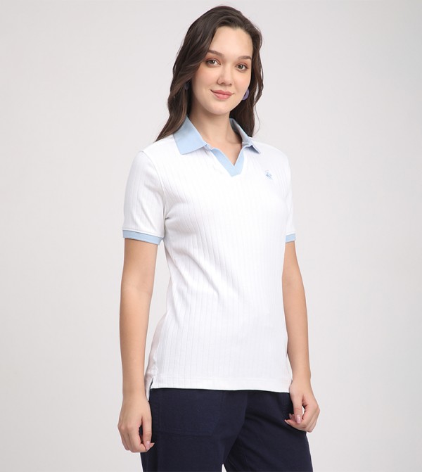 Beverly Hills Polo Club  T-Shirts - White Polo T-shirts