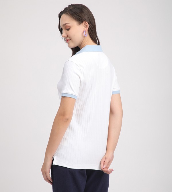 Beverly Hills Polo Club  T-Shirts - White Polo T-shirts