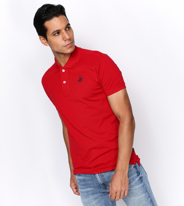 Beverly Hills Polo Club  Clothing - Red Polo T-shirts
