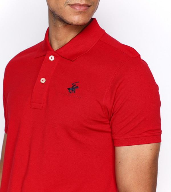 Beverly Hills Polo Club  Clothing - Red Polo T-shirts