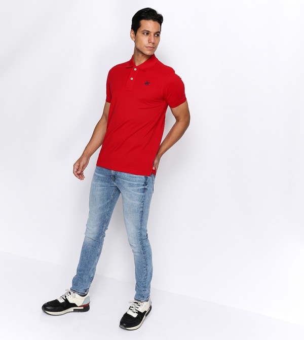 Beverly Hills Polo Club  Clothing - Red Polo T-shirts
