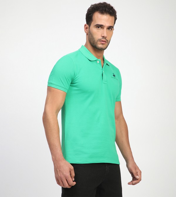 Beverly Hills Polo Club  Polo T-Shirts - Green Polo T-shirts