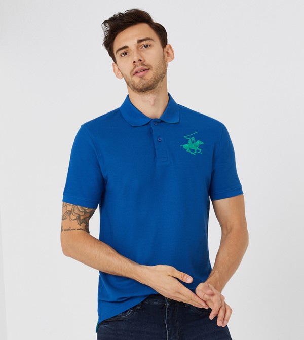 Beverly Hills Polo Club  Polo T-Shirts - Blue Polo T-shirts