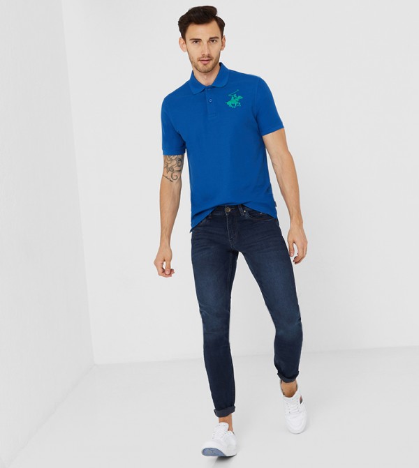 Beverly Hills Polo Club  Polo T-Shirts - Blue Polo T-shirts