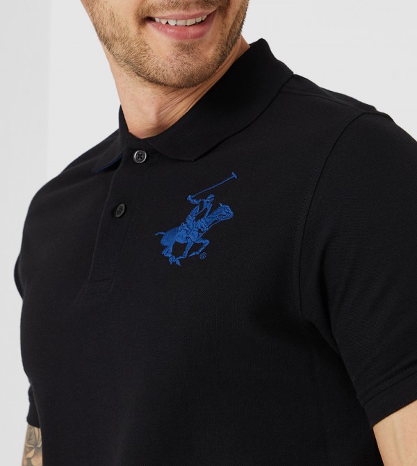 Beverly Hills Polo Club  Clothing - Black Polo T-shirts