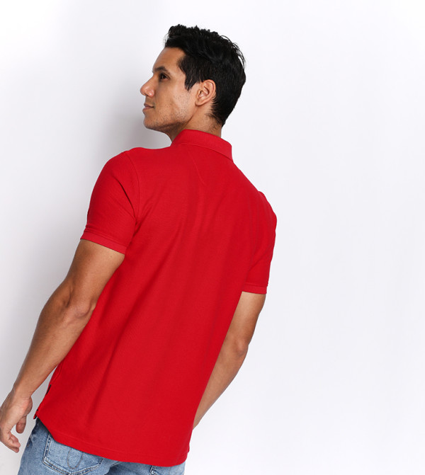 Beverly Hills Polo Club  Polo T-Shirts - Red Polo T-shirts