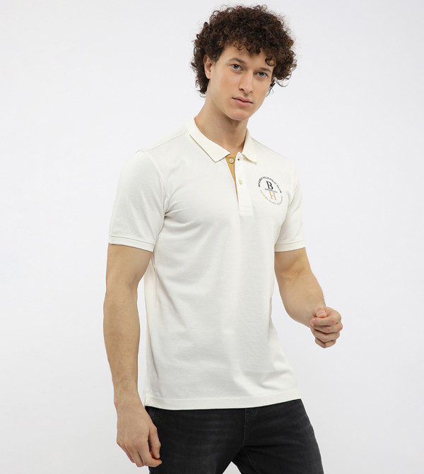 Beverly Hills Polo Club  Polo T-Shirts - White Polo T-shirts