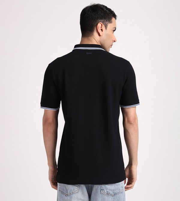 Beverly Hills Polo Club  T-Shirts - Black Polo T-shirts