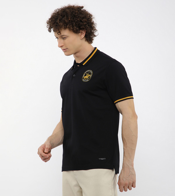 بيفرلي هيلز بولو كلوب  ملابس - أسود قمصان بولو