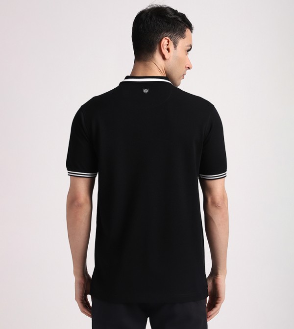 Beverly Hills Polo Club  Polo T-Shirts - Black Polo T-shirts
