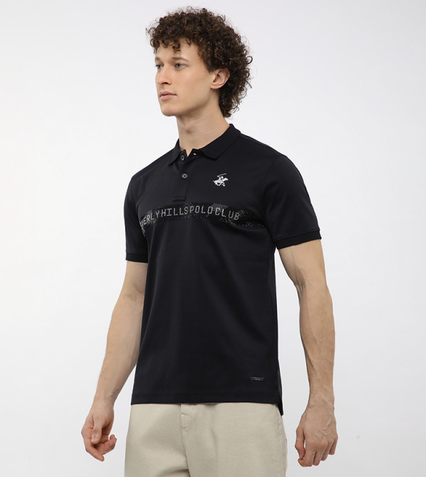 بيفرلي هيلز بولو كلوب  ملابس - أسود قمصان بولو