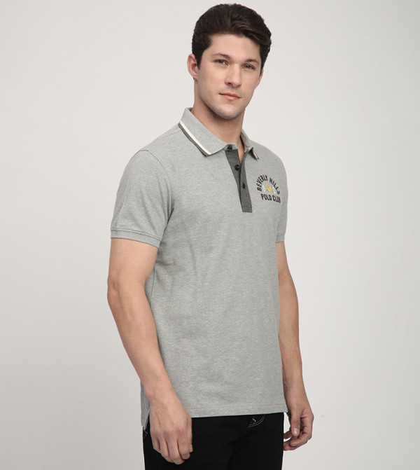 Beverly Hills Polo Club  Clothing - Grey Polo T-shirts