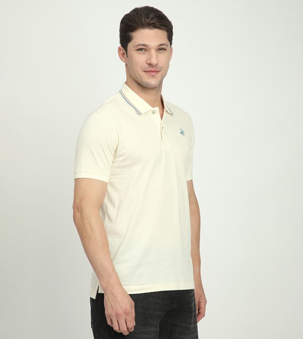 Beverly Hills Polo Club  Polo T-Shirts - Beige Polo T-shirts