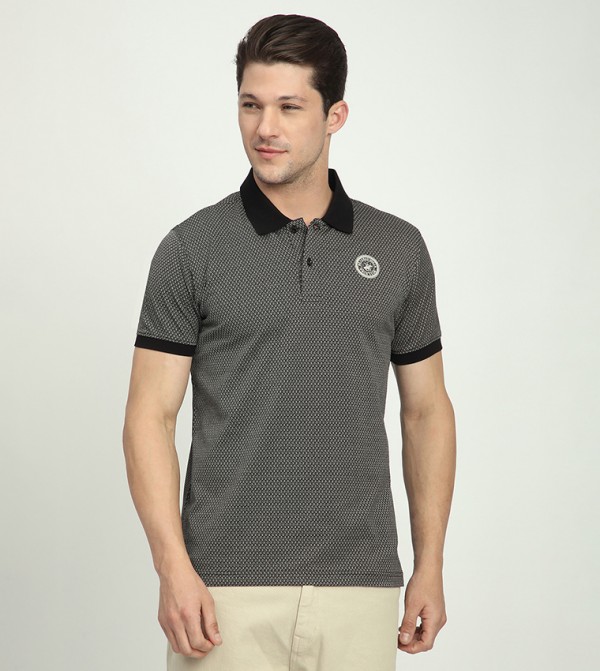 Beverly Hills Polo Club  Polo T-Shirts - Black Polo T-shirts