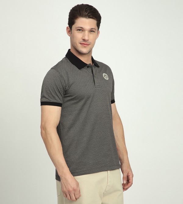 Beverly Hills Polo Club  Polo T-Shirts - Black Polo T-shirts
