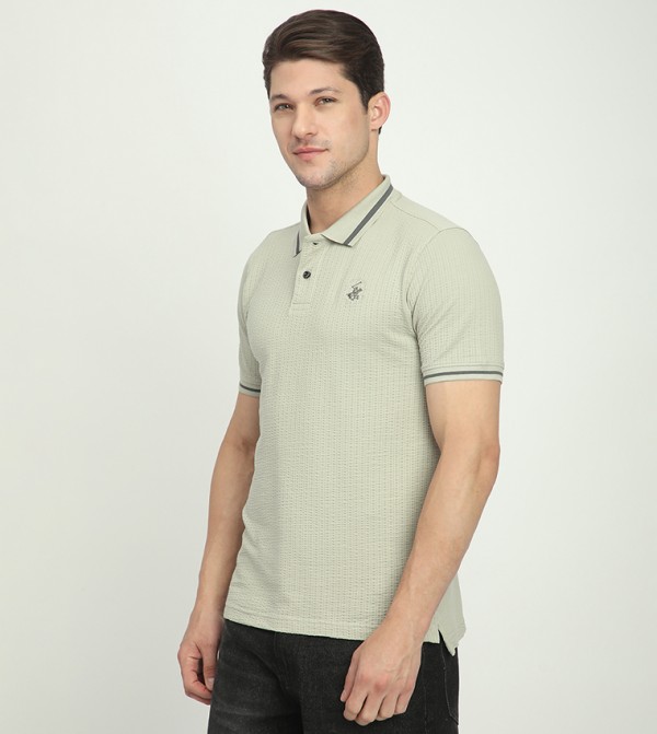Beverly Hills Polo Club  Polo T-Shirts - Grey Polo T-shirts