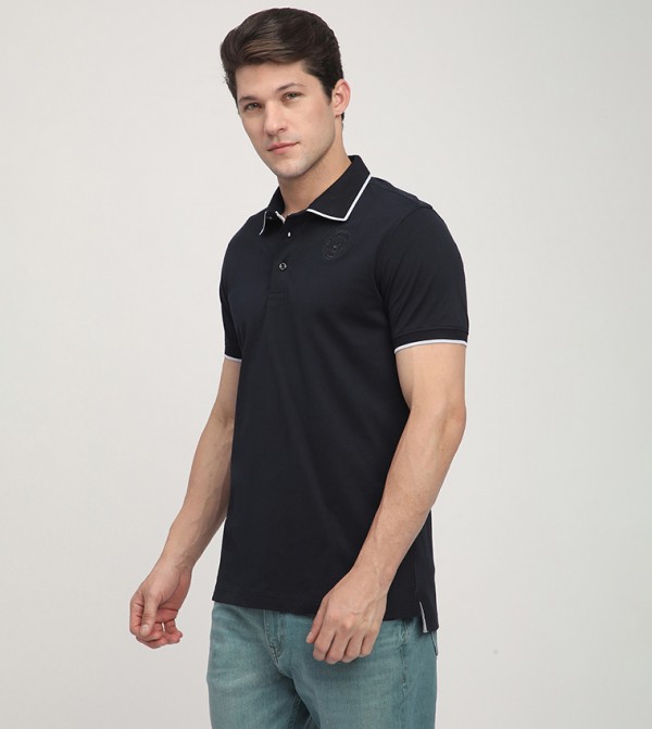 Beverly Hills Polo Club  T-Shirts - Navy Polo T-shirts