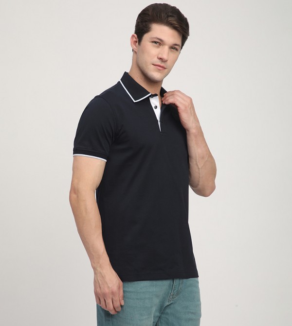 Beverly Hills Polo Club  T-Shirts - Navy Polo T-shirts