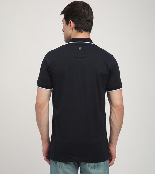 Beverly Hills Polo Club  T-Shirts - Navy Polo T-shirts