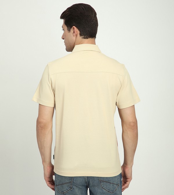Beverly Hills Polo Club  Shirts - Beige Short Sleeves