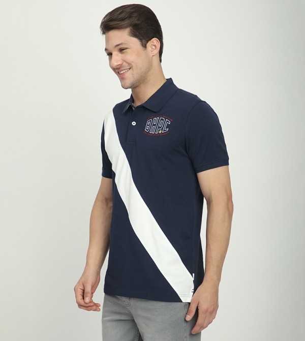 Beverly Hills Polo Club  Polo T-Shirts - Navy Polo T-shirts
