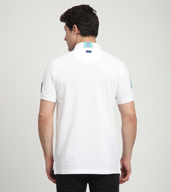 Beverly Hills Polo Club  Polo T-Shirts - White Polo T-shirts