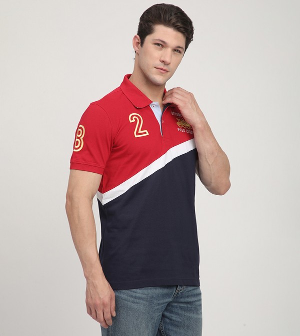 Beverly Hills Polo Club  T-Shirts - Red Polo T-shirts