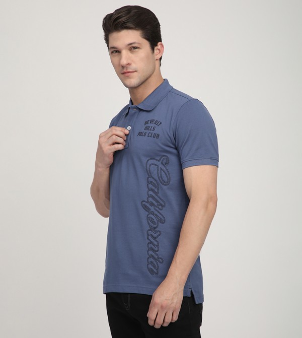 Beverly Hills Polo Club  Polo T-Shirts - Blue Polo T-shirts